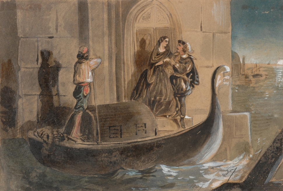 Scene In Venice by Prince Victor Odescalchi, 19th Century